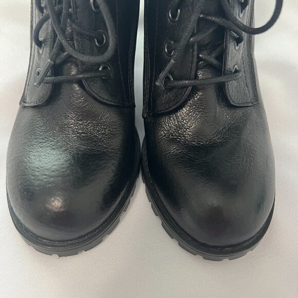 Steve Madden Judii Leather Textile/PuLining And Sock Combat Boots Women's 8.5M - Picture 4 of 8